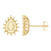 EA-8106 Yellow Gold Earrings UNSET - Main View