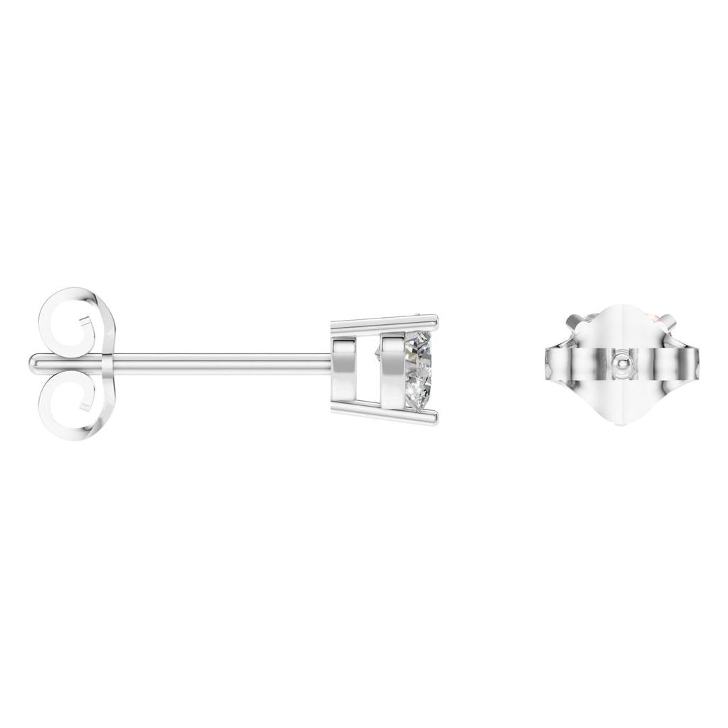 EA-8133 White Gold Earrings SET - ANGLE