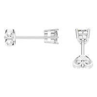EA-8133 White Gold Earrings SET - Side View