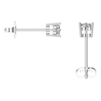 EA-8133 White Gold Earrings SET - BACK