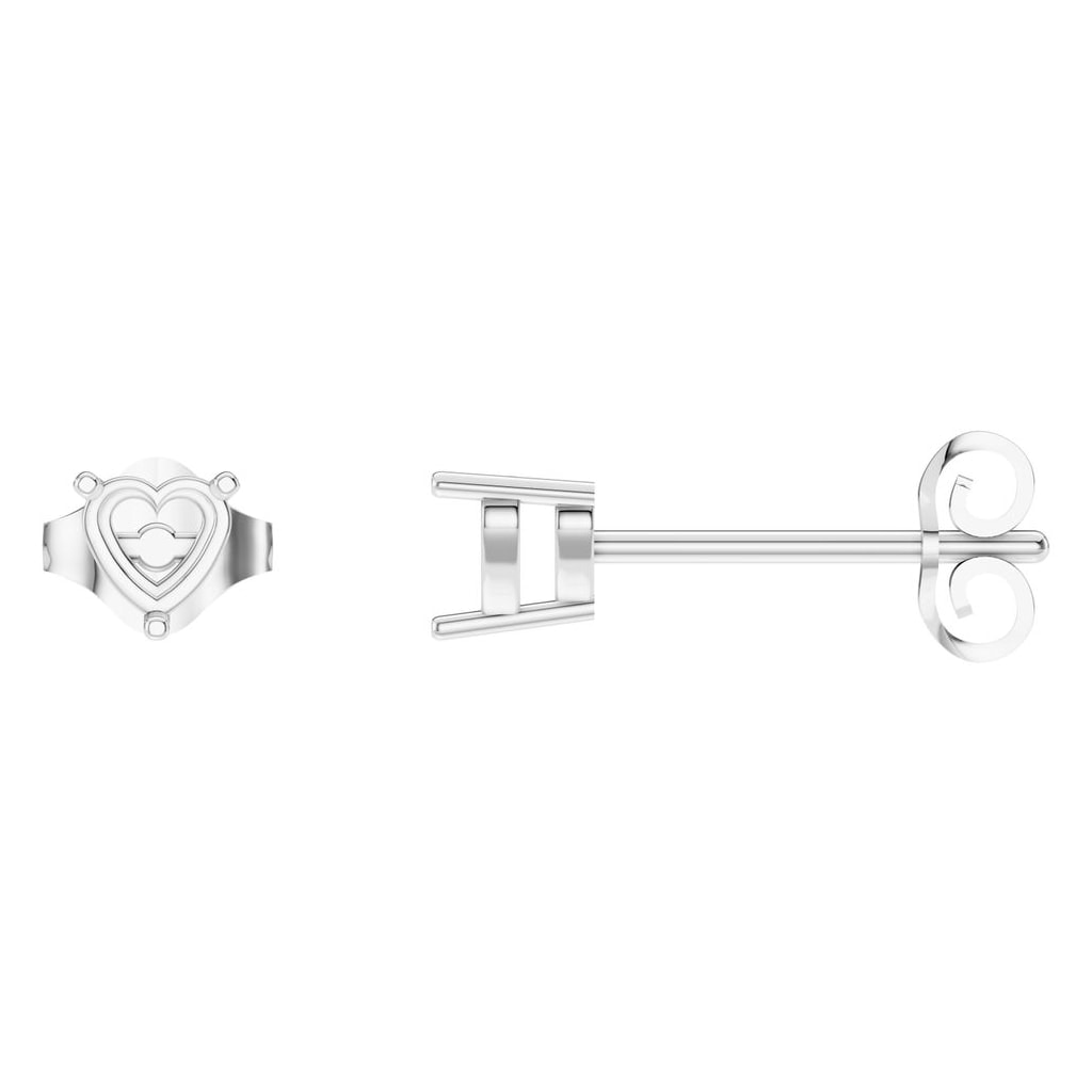 EA-8133 White Gold Earrings UNSET - Main View