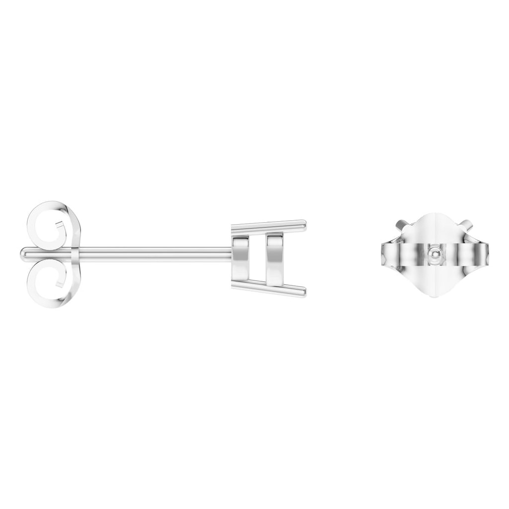 EA-8133 White Gold Earrings UNSET - ANGLE