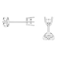 EA-8133 White Gold Earrings UNSET - Side View