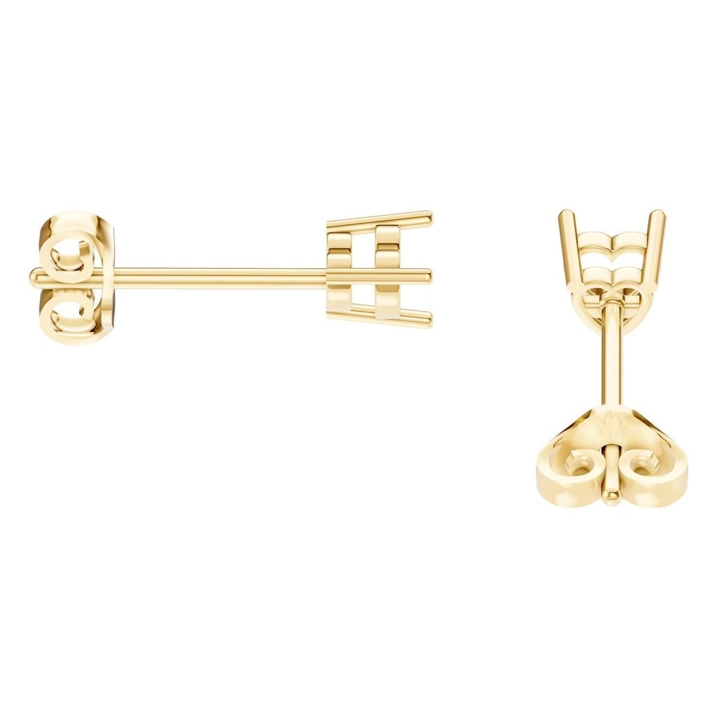 EA-8133 Yellow Gold Earrings UNSET - Side View