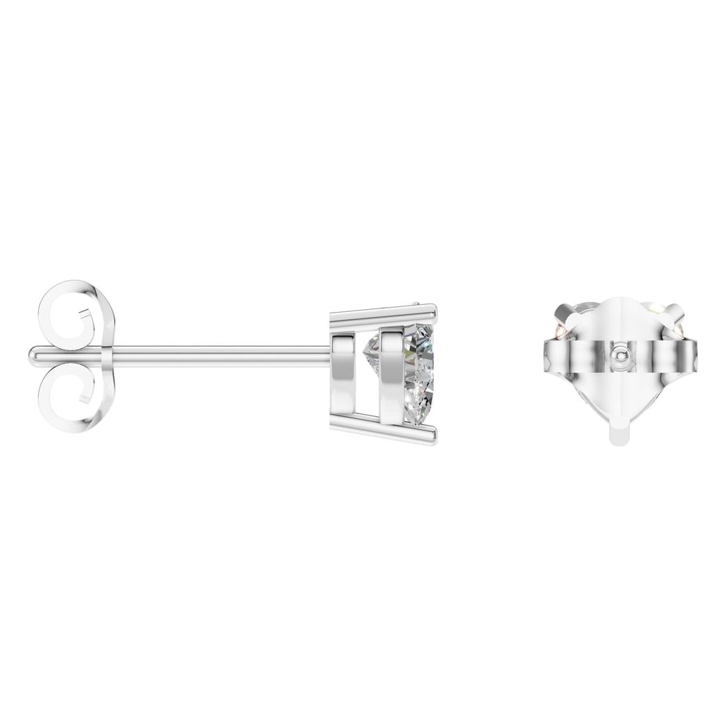 EA-8133 White Gold Earrings SET - ANGLE