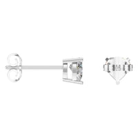 EA-8133 White Gold Earrings SET - ANGLE