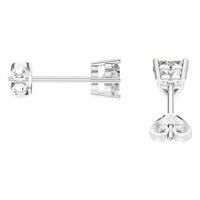 EA-8133 White Gold Earrings SET - Side View