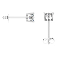 EA-8133 White Gold Earrings SET - BACK