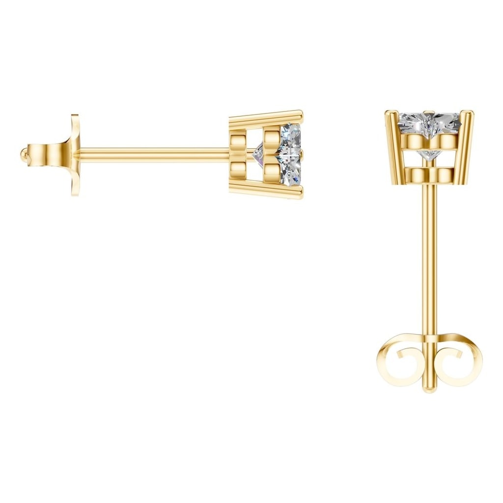 EA-8133 Yellow Gold Earrings SET - BACK