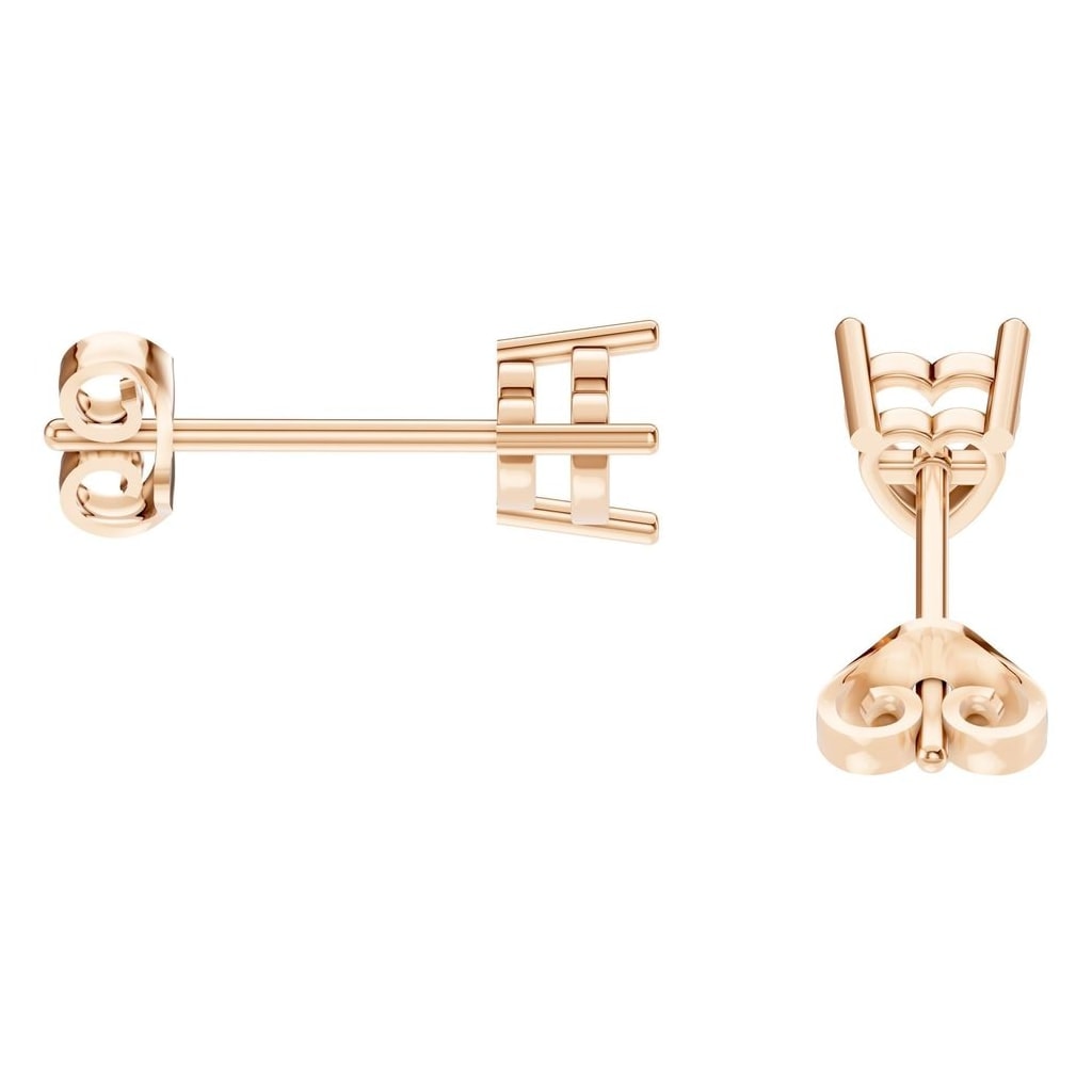 EA-8133 Rose Gold Earrings UNSET - Side View
