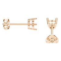 EA-8133 Rose Gold Earrings UNSET - Side View