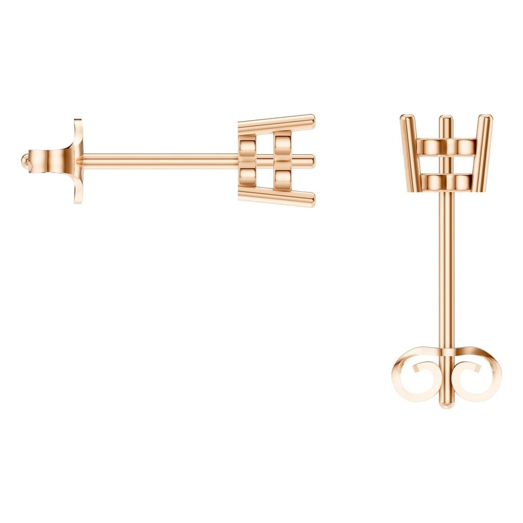 EA-8133 Rose Gold Earrings UNSET - BACK