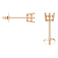 EA-8133 Rose Gold Earrings UNSET - BACK