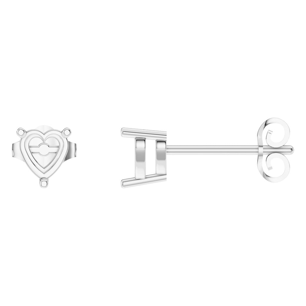EA-8133 White Gold Earrings UNSET - Main View