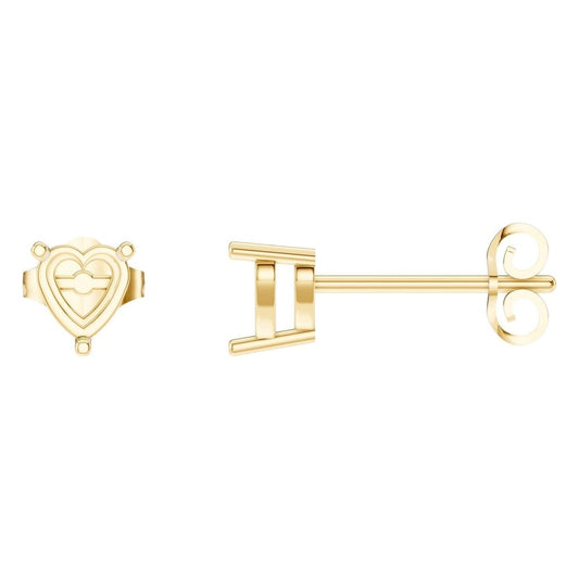 EA-8133 Yellow Gold Earrings UNSET - Main View