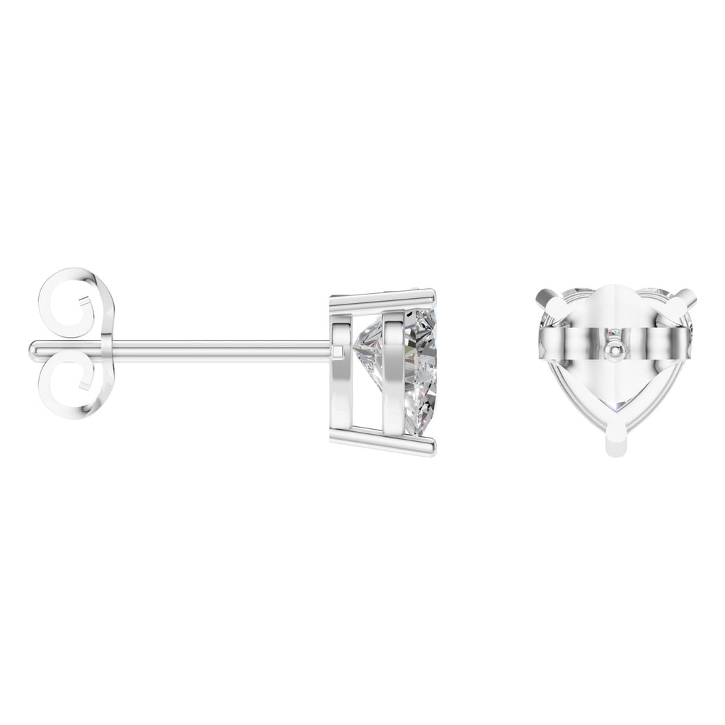 EA-8133 White Gold Earrings SET - ANGLE