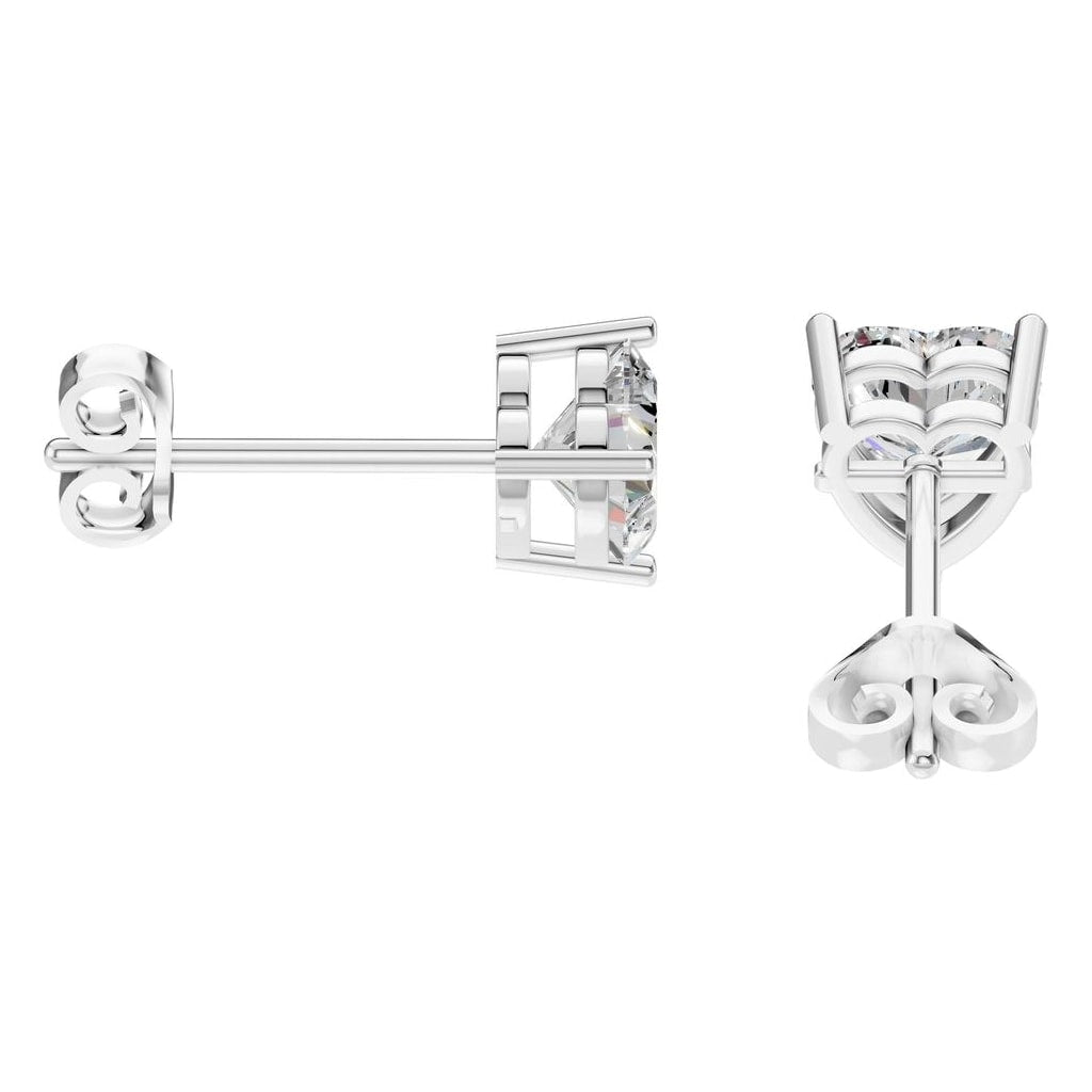 EA-8133 White Gold Earrings SET - Side View