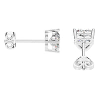 EA-8133 White Gold Earrings SET - Side View