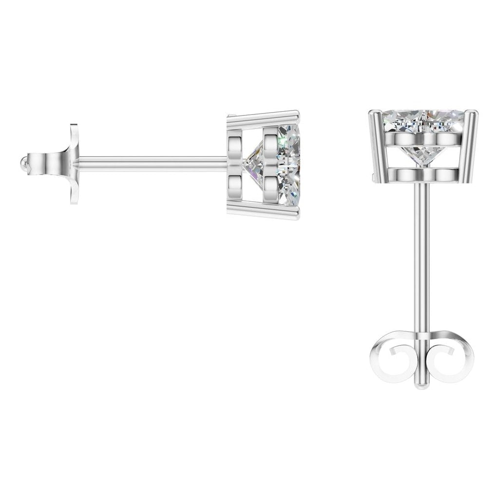 EA-8133 White Gold Earrings SET - BACK