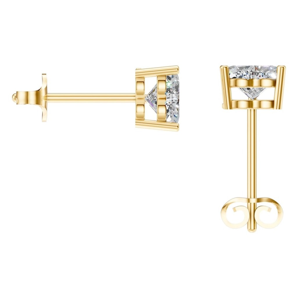 EA-8133 Yellow Gold Earrings SET - BACK
