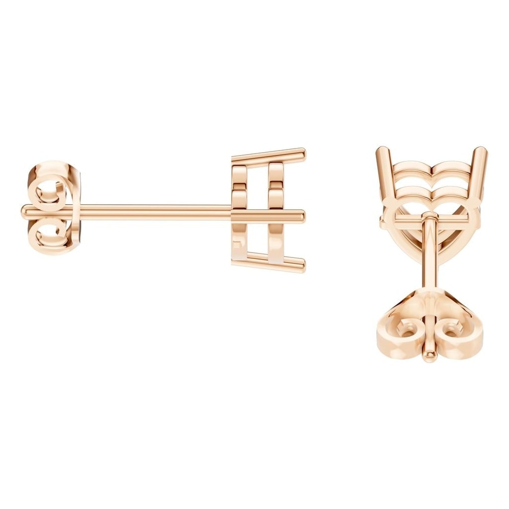 EA-8133 Rose Gold Earrings UNSET - Side View