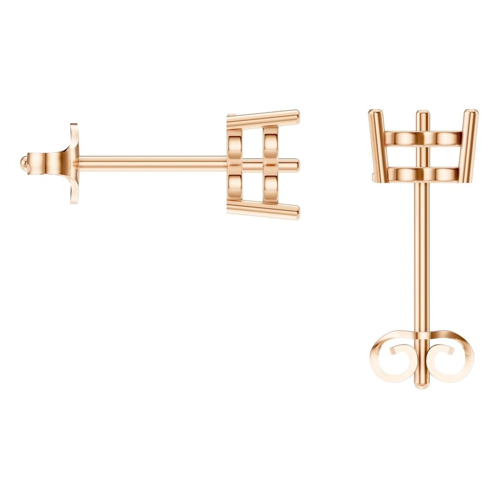 EA-8133 Rose Gold Earrings UNSET - BACK