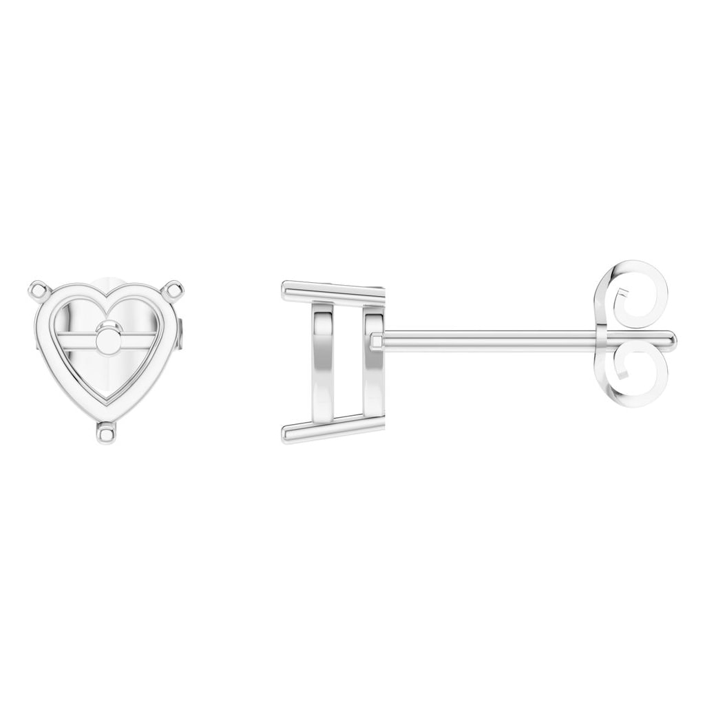 EA-8133 White Gold Earrings UNSET - Main View
