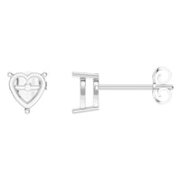 EA-8133 White Gold Earrings UNSET - Main View