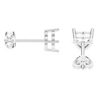 EA-8133 White Gold Earrings UNSET - Side View