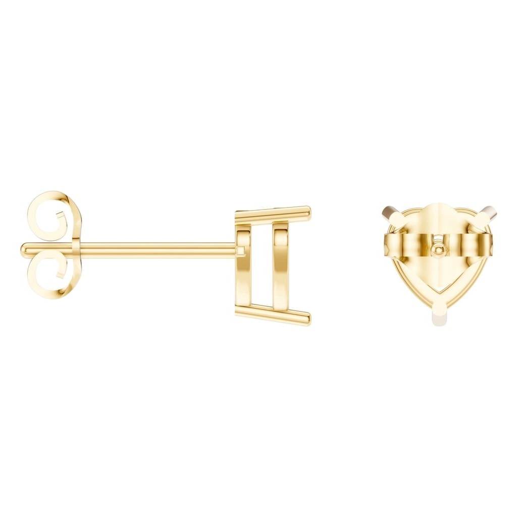 EA-8133 Yellow Gold Earrings UNSET - ANGLE