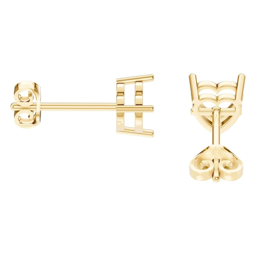 EA-8133 Yellow Gold Earrings UNSET - Side View