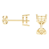 EA-8133 Yellow Gold Earrings UNSET - Side View