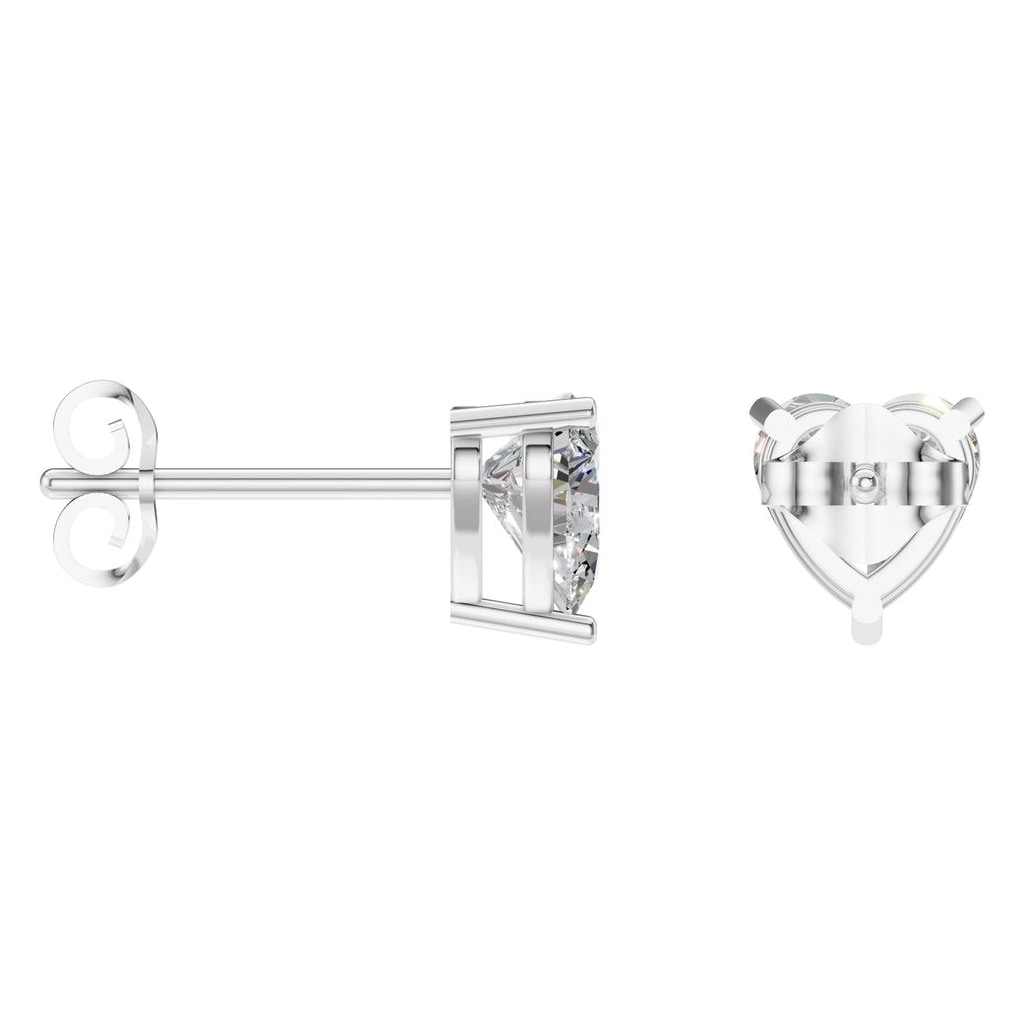 EA-8133 White Gold Earrings SET - ANGLE