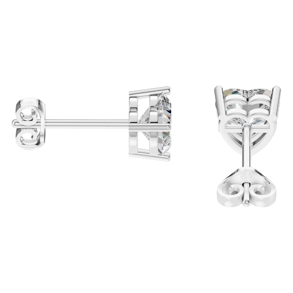 EA-8133 White Gold Earrings SET - Side View