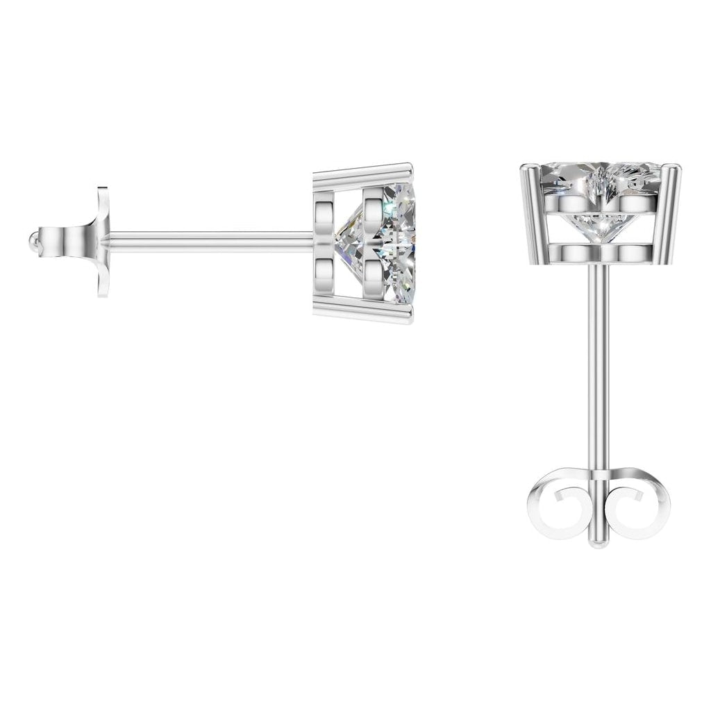 EA-8133 White Gold Earrings SET - BACK