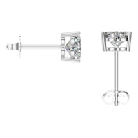 EA-8133 White Gold Earrings SET - BACK