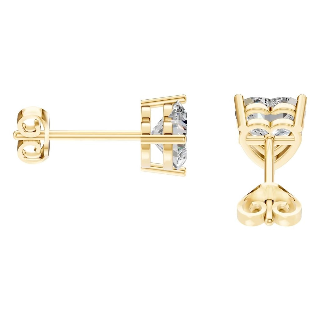 EA-8133 Yellow Gold Earrings SET - Side View