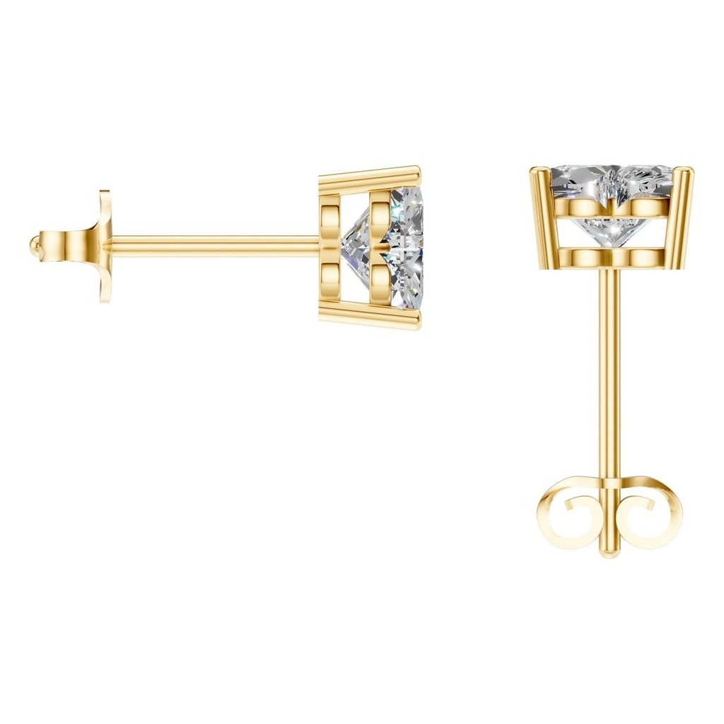 EA-8133 Yellow Gold Earrings SET - BACK