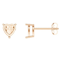 EA-8133 Rose Gold Earrings UNSET - Main View