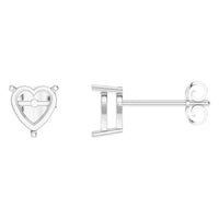 EA-8133 White Gold Earrings UNSET - Main View