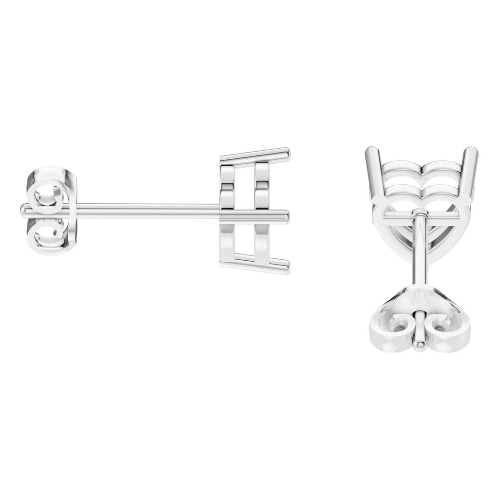 EA-8133 White Gold Earrings UNSET - Side View