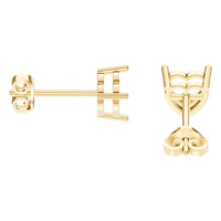 EA-8133 Yellow Gold Earrings UNSET - Side View