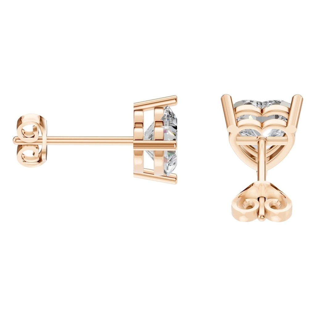EA-8133 Rose Gold Earrings SET - Side View