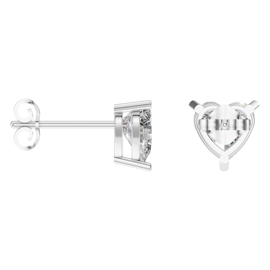 EA-8133 White Gold Earrings SET - ANGLE