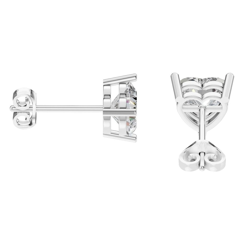 EA-8133 White Gold Earrings SET - Side View
