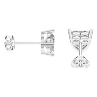 EA-8133 White Gold Earrings SET - Side View