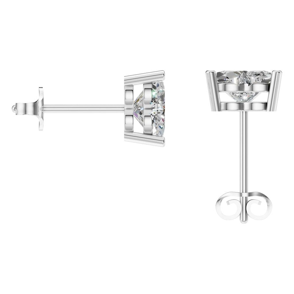 EA-8133 White Gold Earrings SET - BACK