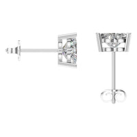 EA-8133 White Gold Earrings SET - BACK