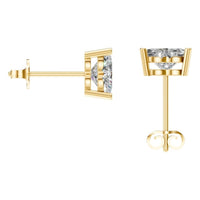 EA-8133 Yellow Gold Earrings SET - BACK
