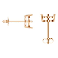 EA-8133 Rose Gold Earrings UNSET - BACK